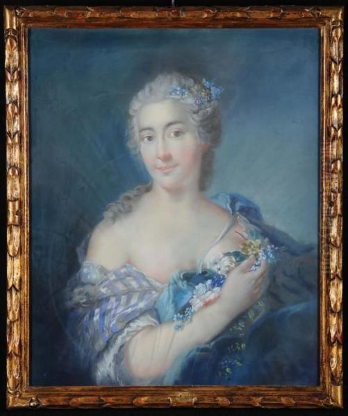 Ritratto Di Gentildonna Oil Painting by Rosalba Carriera