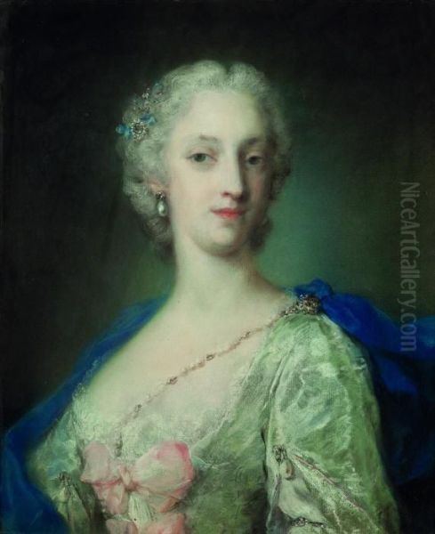 Ritratto Di Dama Oil Painting by Rosalba Carriera