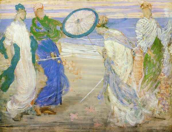 Symphony in Blue and Pink Oil Painting by James Abbott McNeill Whistler