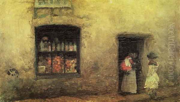 An Orange Note, Sweet Shop Oil Painting by James Abbott McNeill Whistler