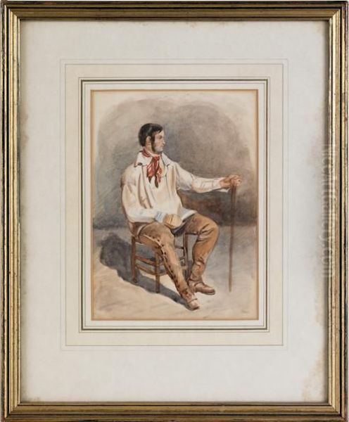 A Seated Gentleman Oil Painting by Henry Barlow Carter