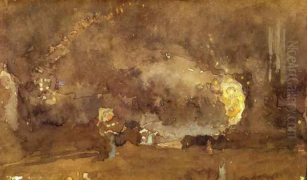 The Fire Wheel Oil Painting by James Abbott McNeill Whistler