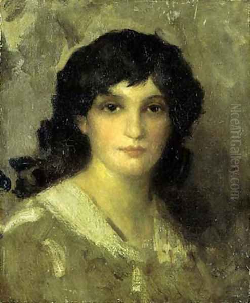 Head of a Young Woman Oil Painting by James Abbott McNeill Whistler