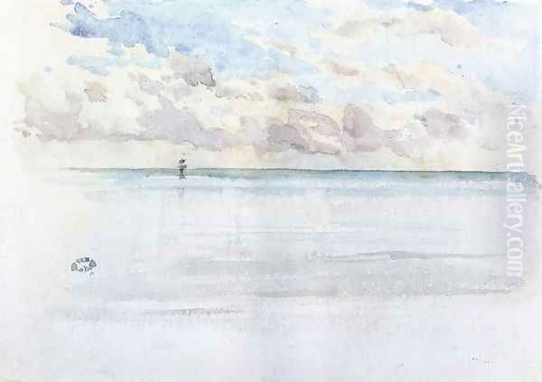 Seascape, Dieppe Oil Painting by James Abbott McNeill Whistler