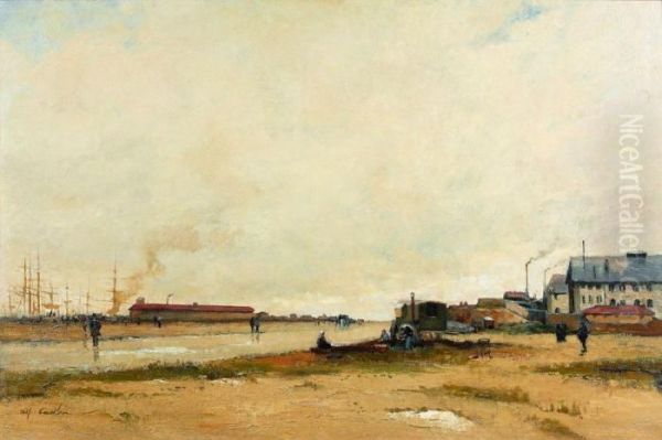 Paysage Portuaire Anime Oil Painting by Alfred Casile