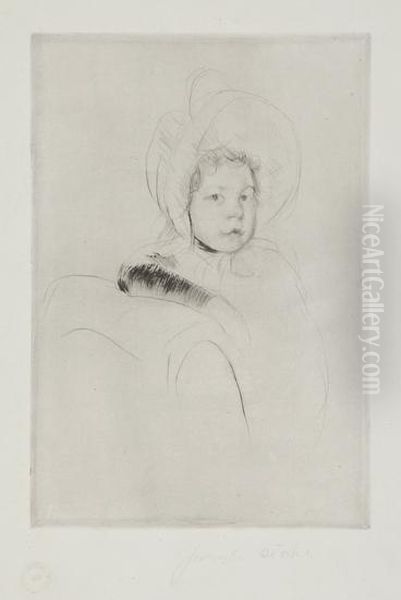 Fille Accoudee Oil Painting by Mary Cassatt