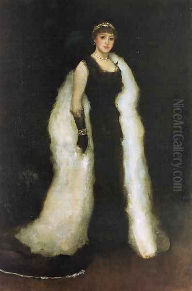 Arrangement in Black, No.5: Lady Meux Oil Painting by James Abbott McNeill Whistler