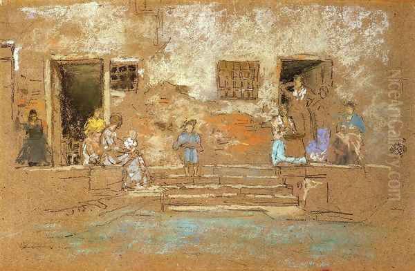 The Steps Oil Painting by James Abbott McNeill Whistler