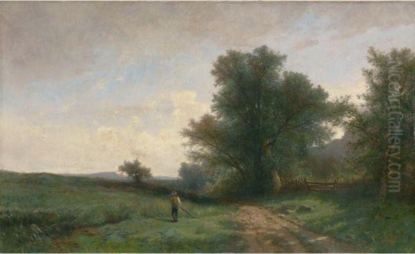 Landschaft Mit Maher Oil Painting by Gustave Castan