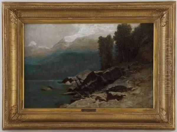 Lac De Montagne Oil Painting by Gustave Castan