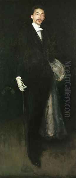 Arrangement in Black and Gold: Comte Robert de Montesquiou-Fezensac Oil Painting by James Abbott McNeill Whistler