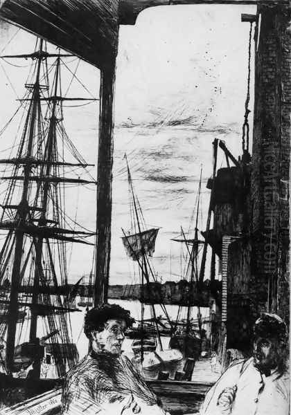 Rotherhithe Oil Painting by James Abbott McNeill Whistler