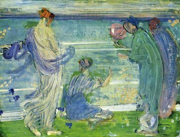 Variations in Blue and Green Oil Painting by James Abbott McNeill Whistler