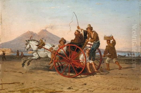 Ein Kapuzinermonch Wird Oil Painting by Franz Ludwig Catel