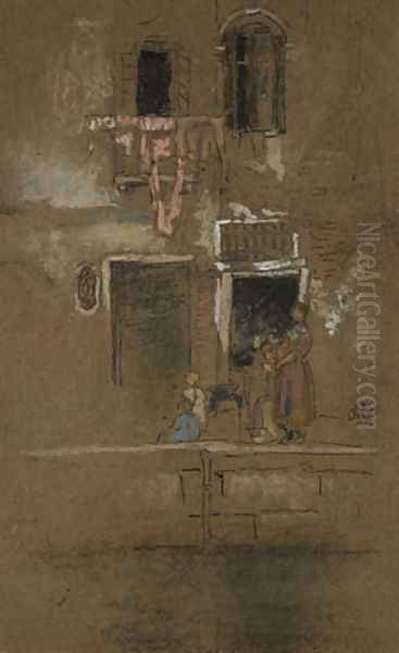 Note in Pink and Brown Oil Painting by James Abbott McNeill Whistler