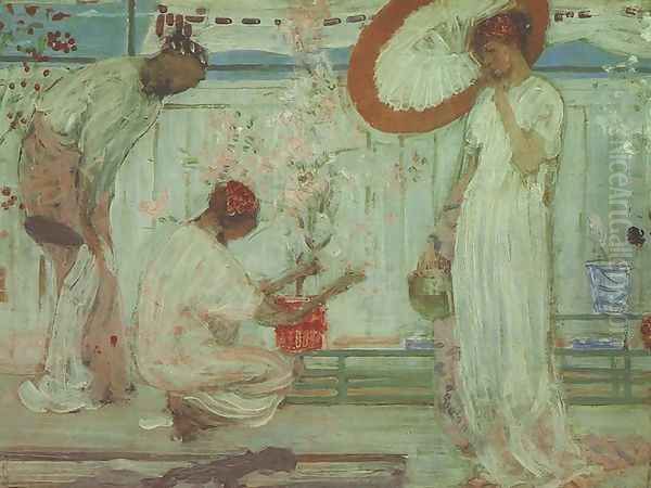 White Symphony: Three Girls Oil Painting by James Abbott McNeill Whistler