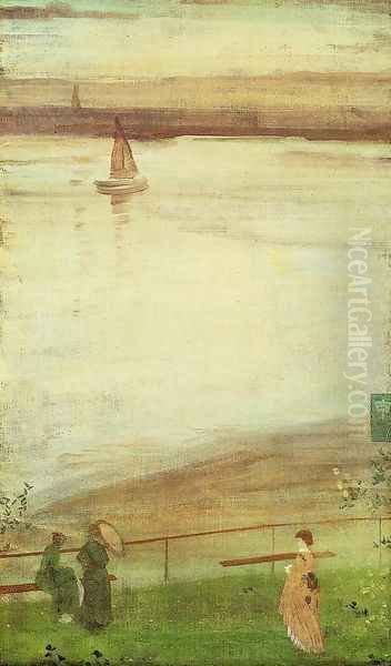 Variations in Violet and Green Oil Painting by James Abbott McNeill Whistler