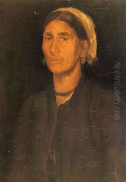 Head of a Peasant Woman Oil Painting by James Abbott McNeill Whistler