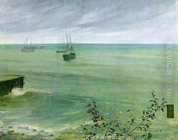 Symphony in Grey and Green, The Ocean Oil Painting by James Abbott McNeill Whistler