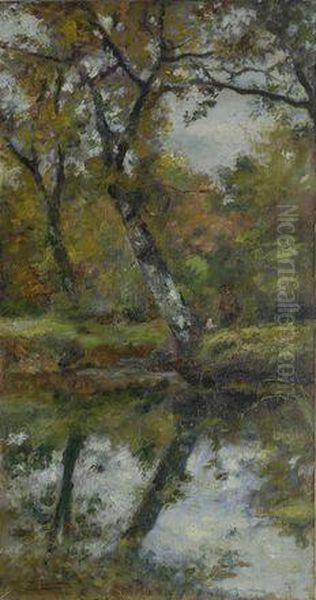 Autunno Con Cacciatore Oil Painting by Eugenio Cecconi