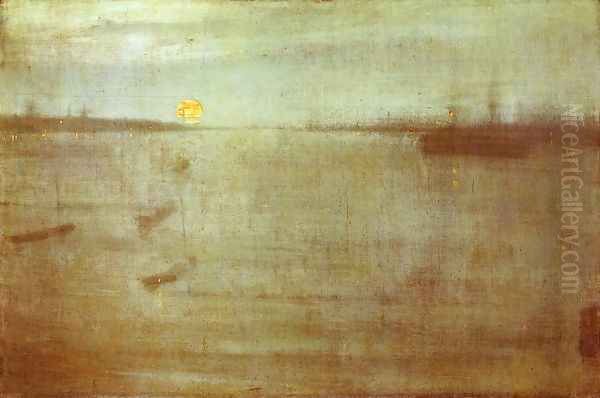 Nocturne: Blue and Gold - Southampton Water Oil Painting by James Abbott McNeill Whistler