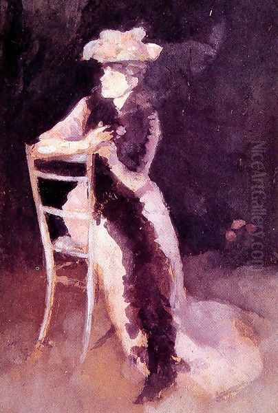 Rose and Silver: Portrait of Mrs Whibley Oil Painting by James Abbott McNeill Whistler