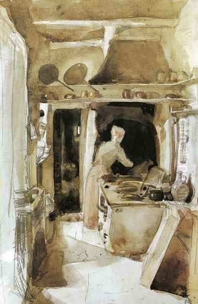 The Kitchen 2 Oil Painting by James Abbott McNeill Whistler