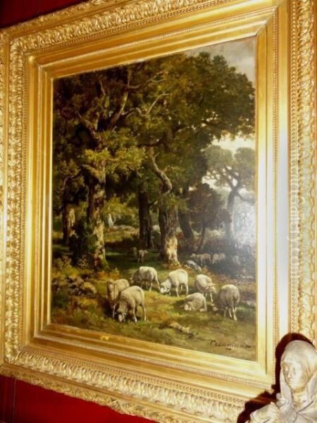 Scene Pastorale Oil Painting by Charles Ferdinand Ceramano