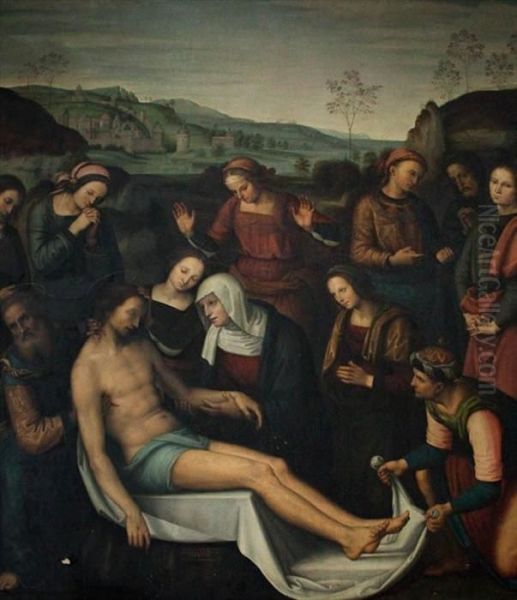 The Deposition Oil Painting by Giovanni Domenico Cerrini