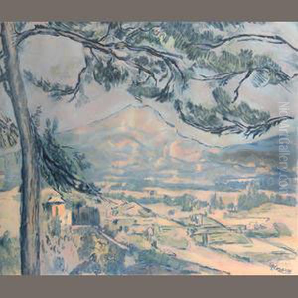 La Montagne Sainte-victoire Oil Painting by Paul Cezanne