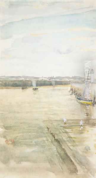 Scene on the Mersey Oil Painting by James Abbott McNeill Whistler