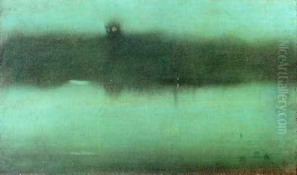 Nocturne: Grey and Silver Oil Painting by James Abbott McNeill Whistler