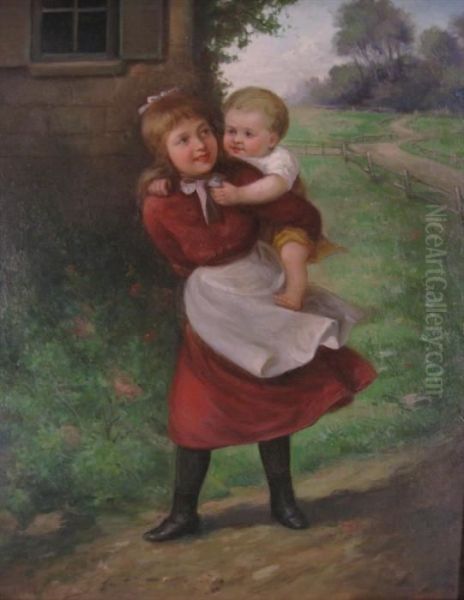 Two Figures Oil Painting by James Wells Champney