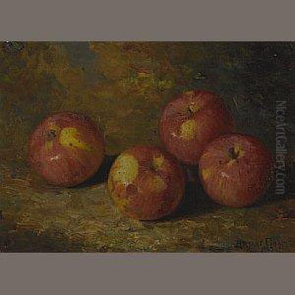 Still Life With Four Apples Oil Painting by Bryant Chapin