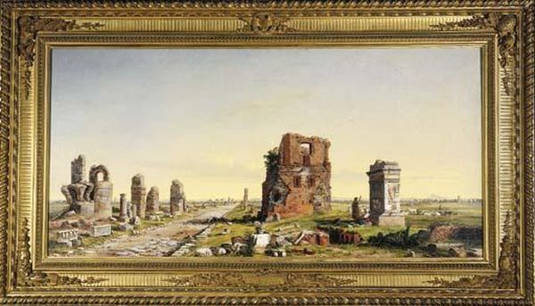 Via Appia Oil Painting by John Linton Chapman