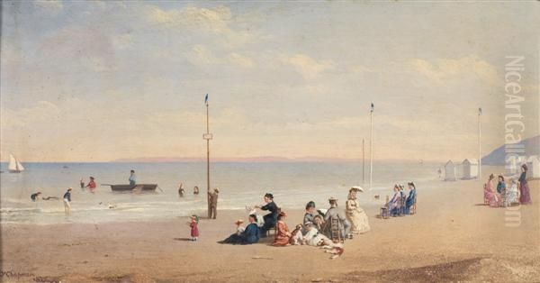 Trouville Oil Painting by John Watkins Chapman