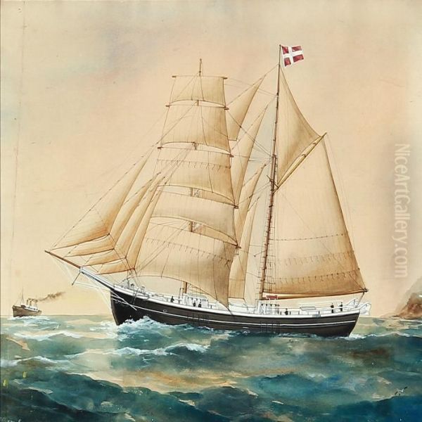 Jason Of Svendborg Oil Painting by Reuben Chappell Of Poole