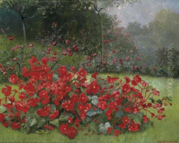 Summer Garden Oil Painting by Hugo Charlemont