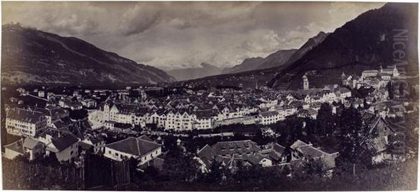 Vue Panoramique De Coire, Vers 1870 Oil Painting by Charnaux Freres & Cie.