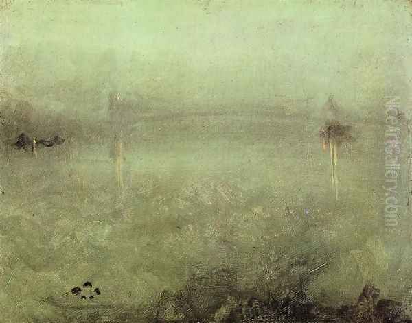 Nocturne: Silver and Opal Oil Painting by James Abbott McNeill Whistler