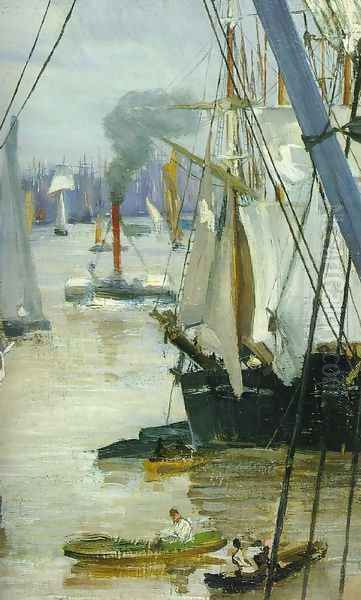 Wapping on Thames (detail) Oil Painting by James Abbott McNeill Whistler