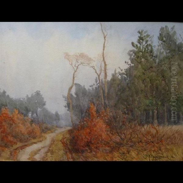 Autumn Landscape Oil Painting by Georges Chavignaud