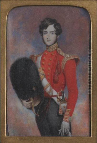 Portrait Of A Young British Army Officer Oil Painting by James Warren Childe