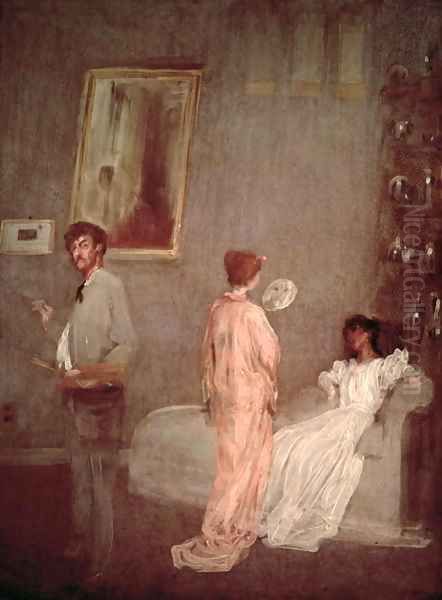 Whistler in his studio 1865 66 Oil Painting by James Abbott McNeill Whistler