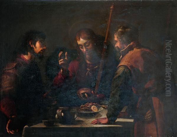 Le Repas A Emmaus Oil Painting by (Jacopo Chimenti) Empoli