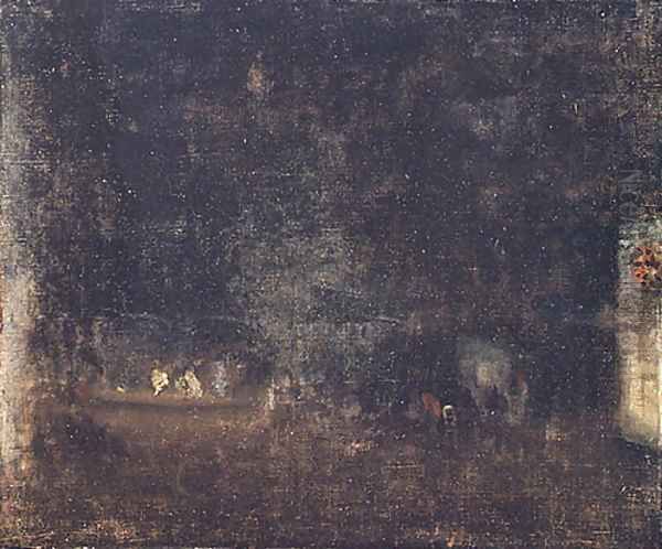 Nocturne in Green and Gold 1877 Oil Painting by James Abbott McNeill Whistler