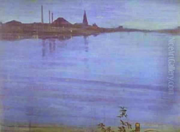 Nocturne In Blue And Silver 1871 2 Oil Painting by James Abbott McNeill Whistler