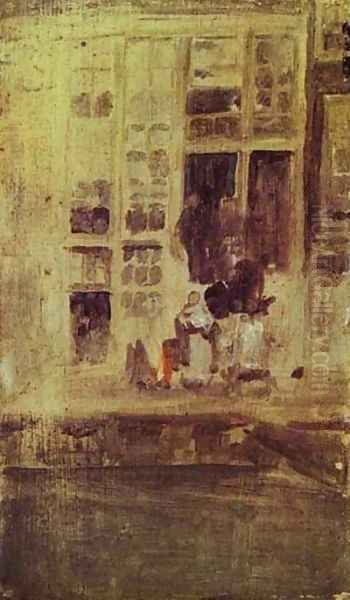 The Grey House 1889 Oil Painting by James Abbott McNeill Whistler