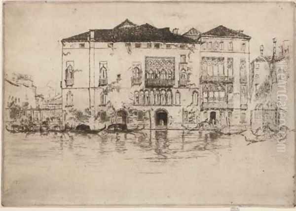 The Palaces, from Venice Oil Painting by James Abbott McNeill Whistler