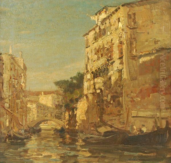 A Venetian Palace Oil Painting by Emma Ciardi